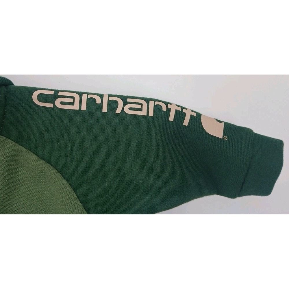 Carhartt Hooded Front Zip Two-tone Green Sweat Suit Size 3 Months - Picture 5 of 10